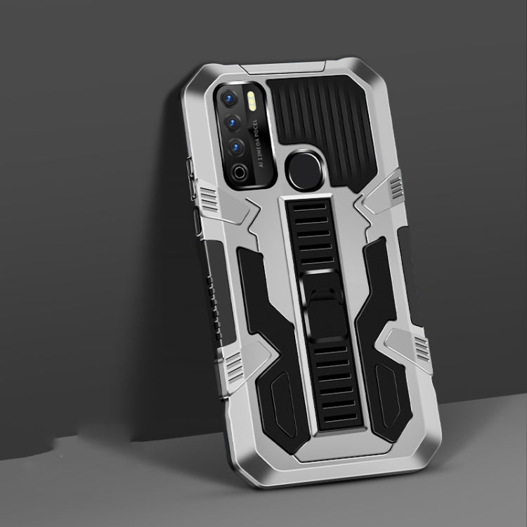 For Infinix Note7 Lite / Hot 9 Vanguard Warrior All Inclusive Double-color Shockproof TPU + PC Protective Case with Holder