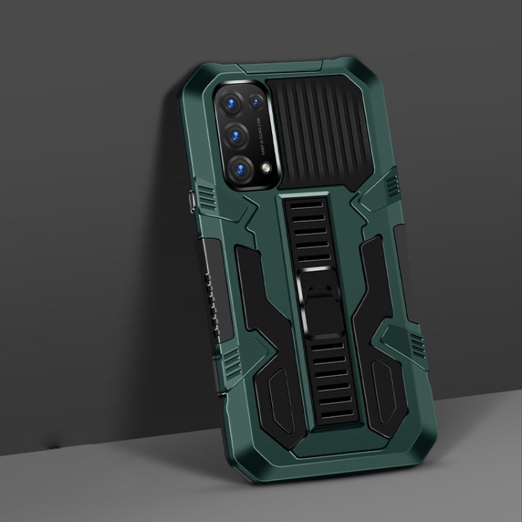 For OPPO Reno5 5G Vanguard Warrior All Inclusive Double-color Shockproof TPU + PC Protective Case with Holder