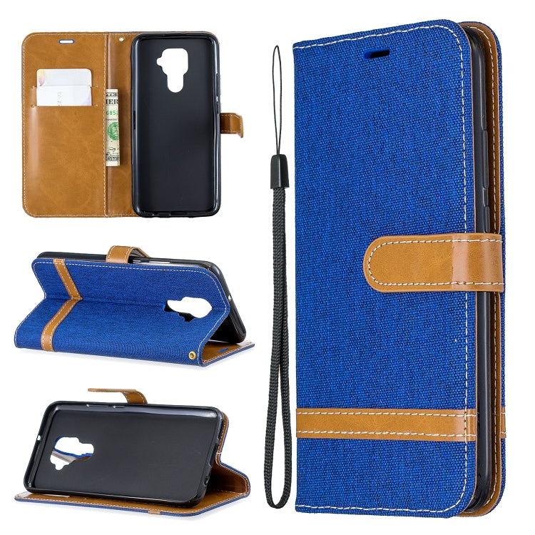 For Huawei Mate 30 Lite Color Matching Denim Texture Horizontal Flip Leather Case with Holder & Card Slots & Wallet & Lanyard