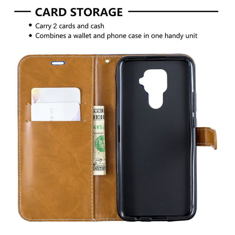 For Huawei Mate 30 Lite Color Matching Denim Texture Horizontal Flip Leather Case with Holder & Card Slots & Wallet & Lanyard