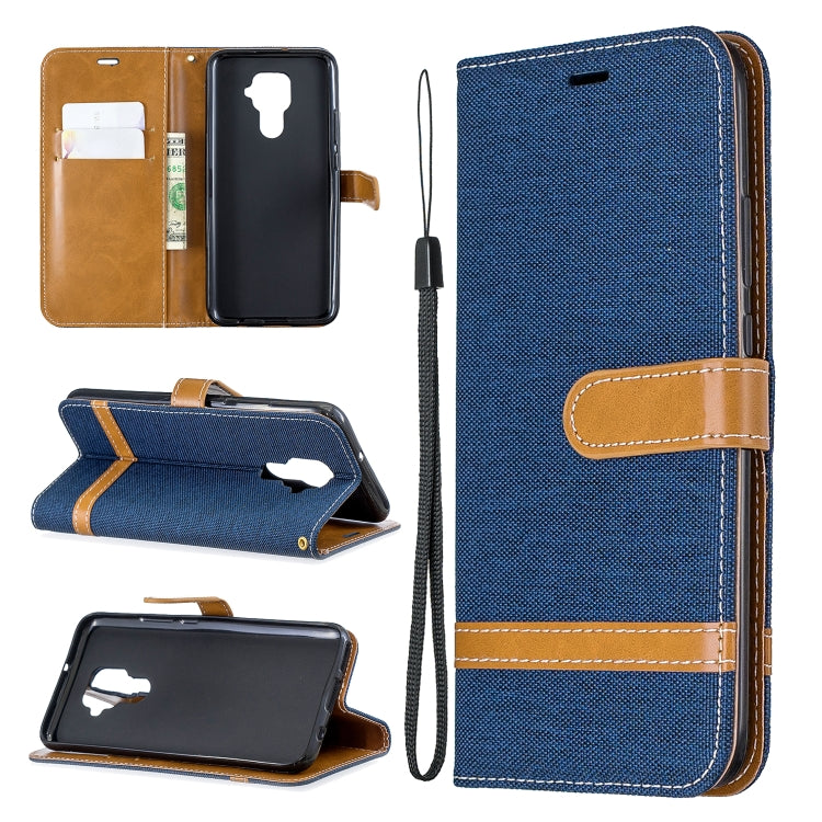 For Huawei Mate 30 Lite Color Matching Denim Texture Horizontal Flip Leather Case with Holder & Card Slots & Wallet & Lanyard