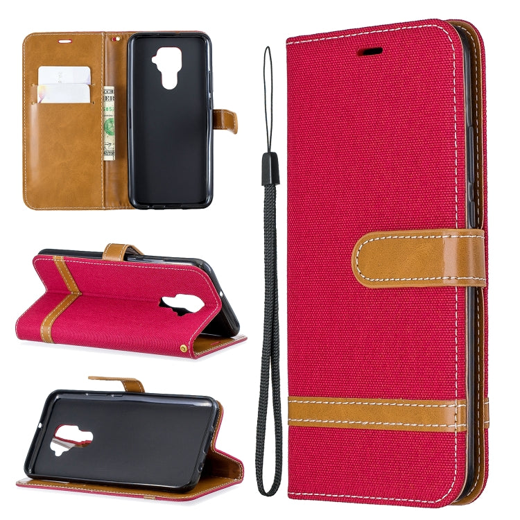 For Huawei Mate 30 Lite Color Matching Denim Texture Horizontal Flip Leather Case with Holder & Card Slots & Wallet & Lanyard