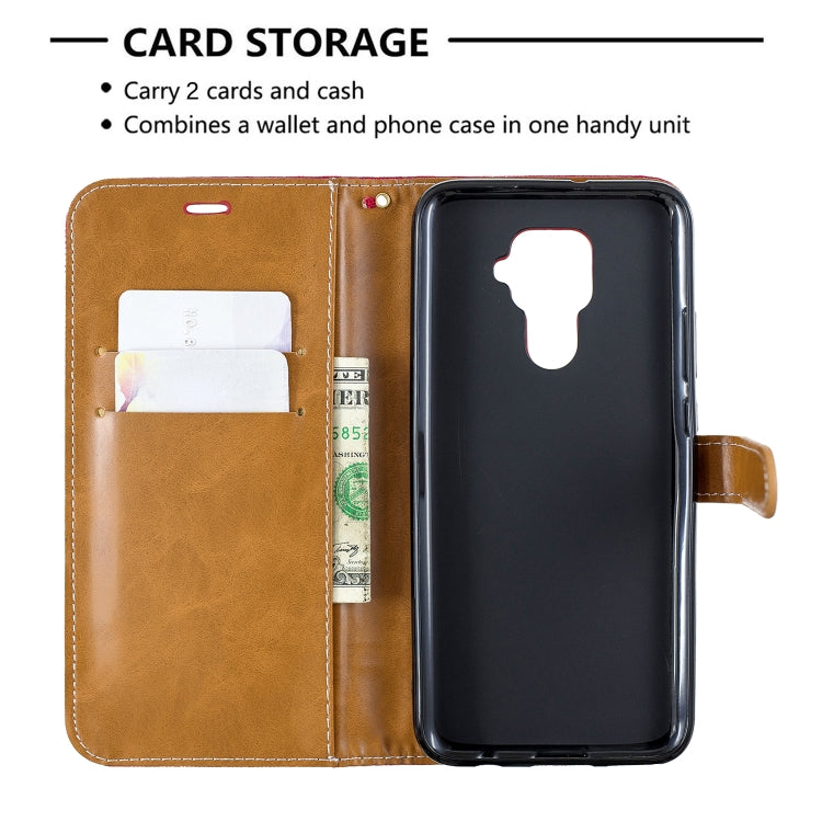 For Huawei Mate 30 Lite Color Matching Denim Texture Horizontal Flip Leather Case with Holder & Card Slots & Wallet & Lanyard