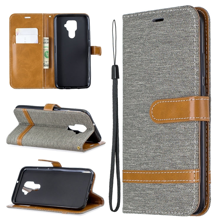 For Huawei Mate 30 Lite Color Matching Denim Texture Horizontal Flip Leather Case with Holder & Card Slots & Wallet & Lanyard