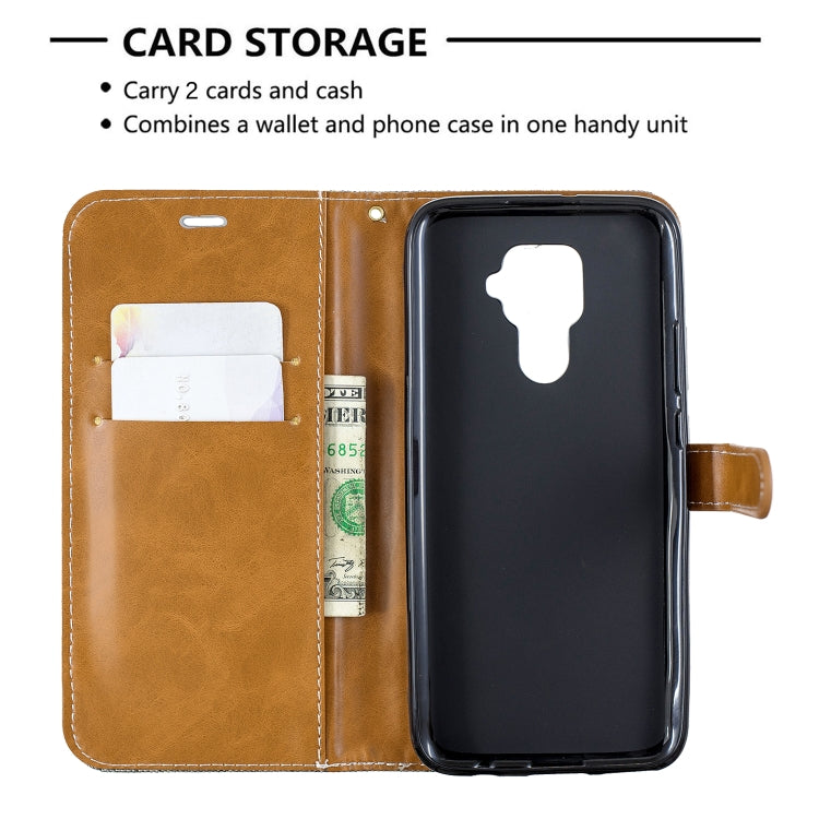 For Huawei Mate 30 Lite Color Matching Denim Texture Horizontal Flip Leather Case with Holder & Card Slots & Wallet & Lanyard