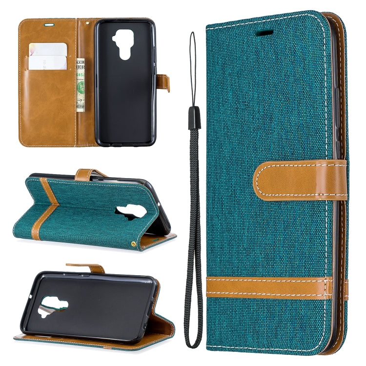 For Huawei Mate 30 Lite Color Matching Denim Texture Horizontal Flip Leather Case with Holder & Card Slots & Wallet & Lanyard