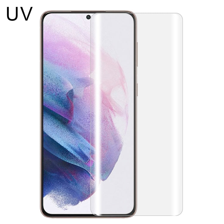 For Samsung Galaxy S21+ 5G UV Liquid Curved Full Glue Tempered Glass Film