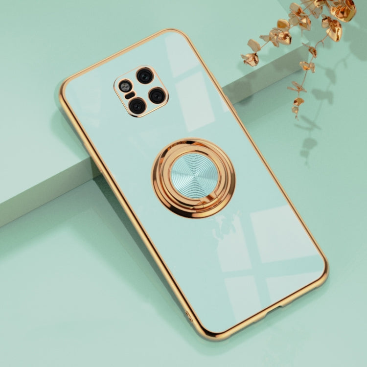 For Huawei Mate 20 Pro 6D Electroplating Full Coverage Silicone Protective Case with Magnetic Ring Holder