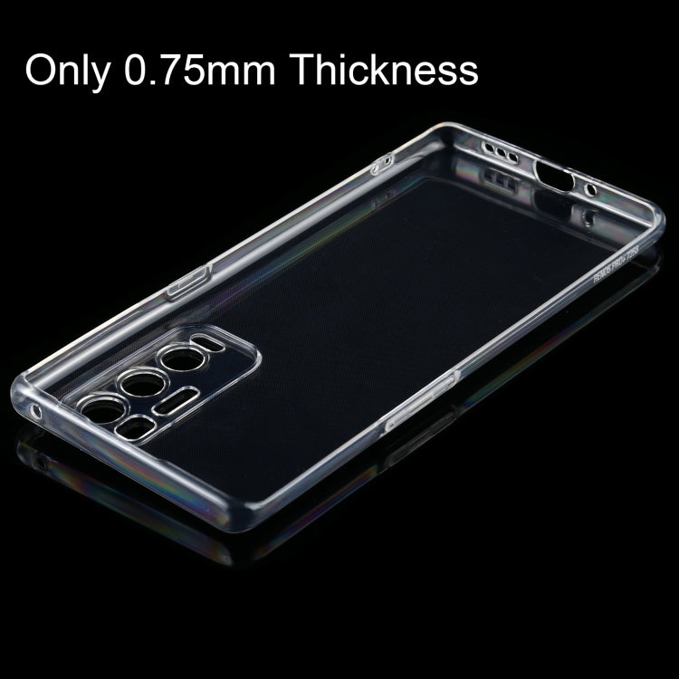 For OPPO Reno5 Pro+ 0.75mm Ultra-thin Transparent TPU Soft Protective Case