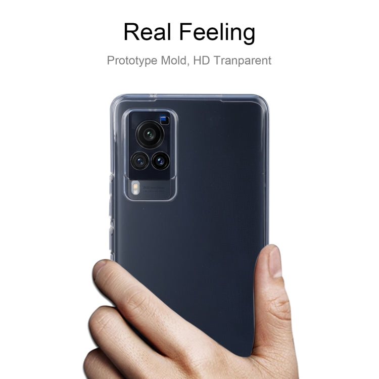For vivo X60 Pro / X60 Curved Screen 0.75mm Ultra-thin Transparent TPU Soft Protective Case