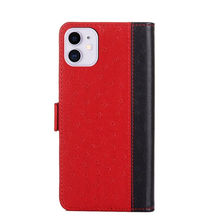 For iPhone 11 Ostrich Texture PU + TPU Horizontal Flip Leather Case with Holder & Card Slots & Wallet