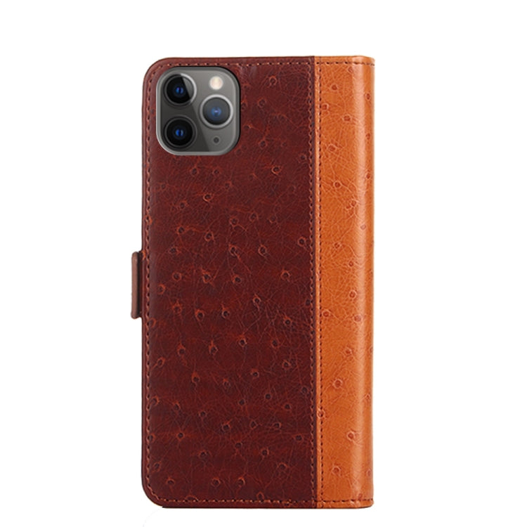 For iPhone 11 Pro Ostrich Texture PU + TPU Horizontal Flip Leather Case with Holder & Card Slots & Wallet
