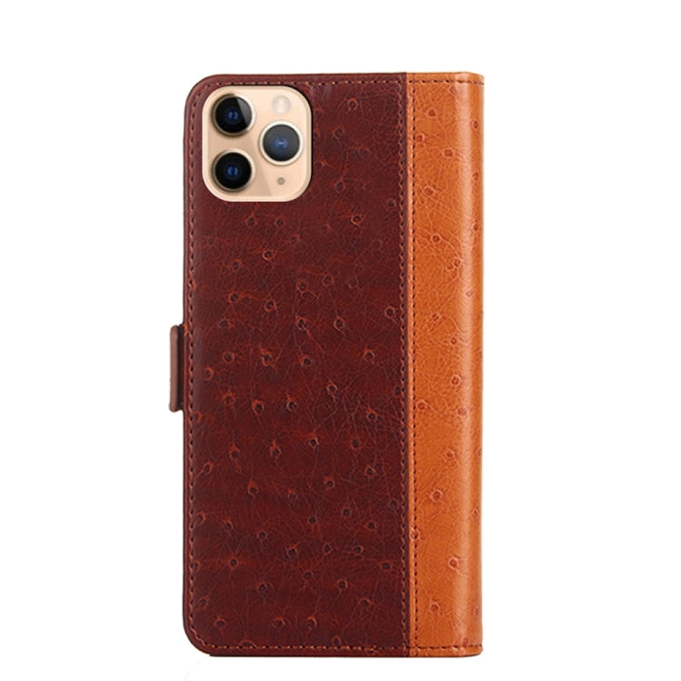 For iPhone 11 Pro Max Ostrich Texture PU + TPU Horizontal Flip Leather Case with Holder & Card Slots & Wallet