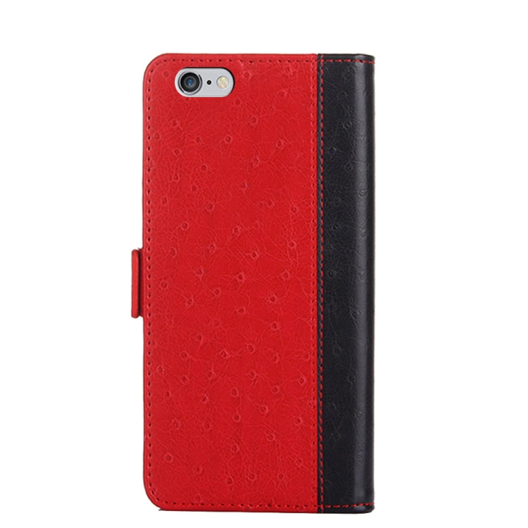 Ostrich Texture PU + TPU Horizontal Flip Leather Case with Holder & Card Slots & Wallet For iPhone 6