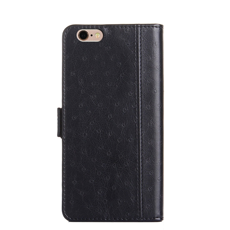Ostrich Texture PU + TPU Horizontal Flip Leather Case with Holder & Card Slots & Wallet For iPhone 6 Plus