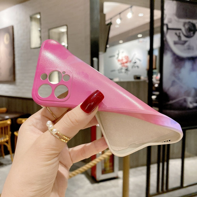 For iPhone 11 TPU Straight Edge Watercolor Pattern Protective Case