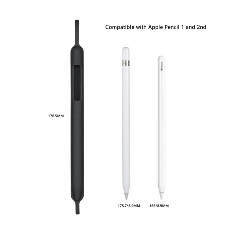 Pure Color Silicone Anti-lost Stylus Protective Case for Apple Pencil 1 / 2