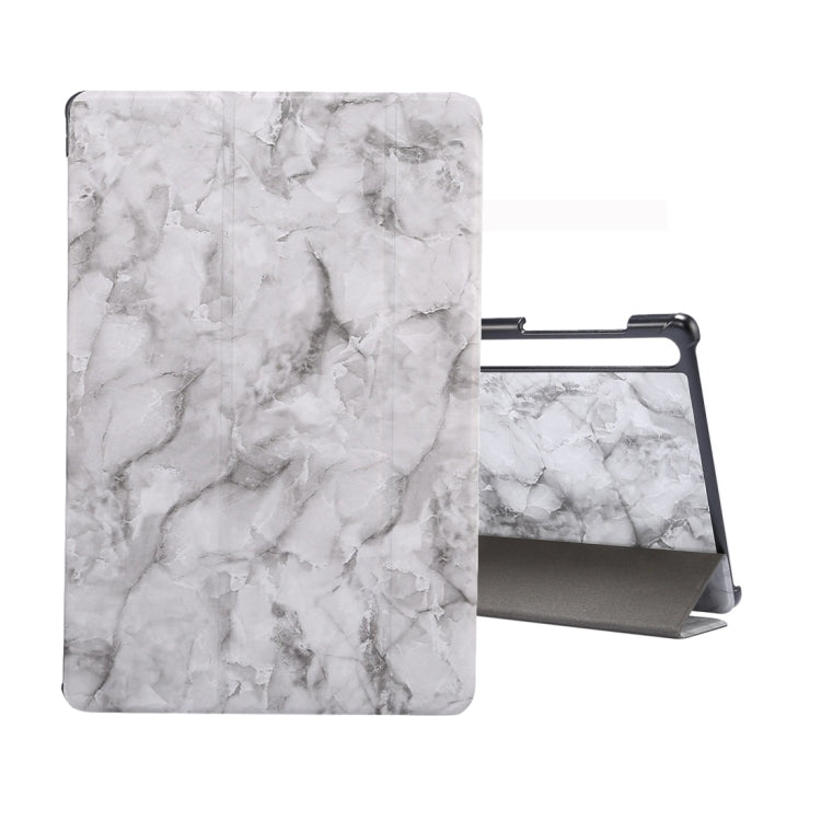 For Galaxy Tab S6 10.5 T860 Marble Texture Pattern Horizontal Flip Leather Case, with Three-folding Holder & Sleep / Wake-up Function