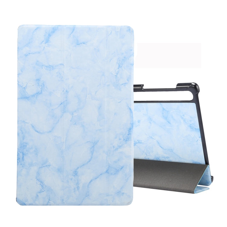 For Galaxy Tab S6 10.5 T860 Marble Texture Pattern Horizontal Flip Leather Case, with Three-folding Holder & Sleep / Wake-up Function