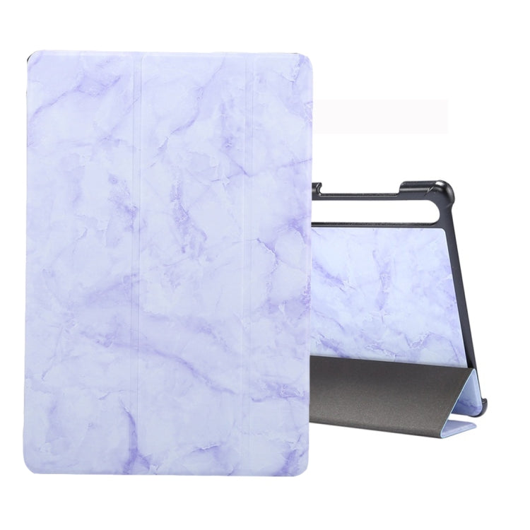 For Galaxy Tab S6 10.5 T860 Marble Texture Pattern Horizontal Flip Leather Case, with Three-folding Holder & Sleep / Wake-up Function
