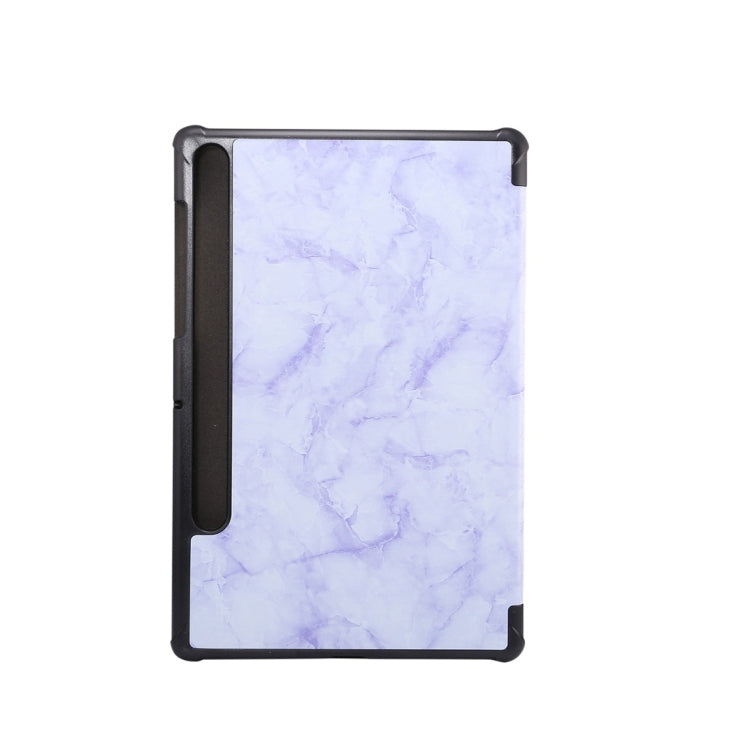 For Galaxy Tab S6 10.5 T860 Marble Texture Pattern Horizontal Flip Leather Case, with Three-folding Holder & Sleep / Wake-up Function