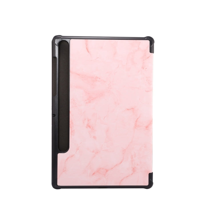 For Galaxy Tab S6 10.5 T860 Marble Texture Pattern Horizontal Flip Leather Case, with Three-folding Holder & Sleep / Wake-up Function