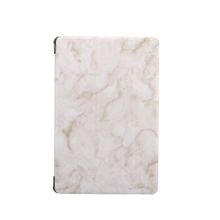For Galaxy Tab S6 10.5 T860 Marble Texture Pattern Horizontal Flip Leather Case, with Three-folding Holder & Sleep / Wake-up Function
