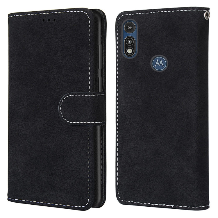 For Motorola Moto E (2020) Retro Frosted Horizontal Flip PU Leather Case with Holder & Card Slots & Wallet & Photo Frame