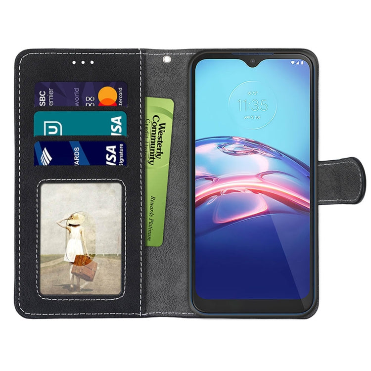 For Motorola Moto E (2020) Retro Frosted Horizontal Flip PU Leather Case with Holder & Card Slots & Wallet & Photo Frame