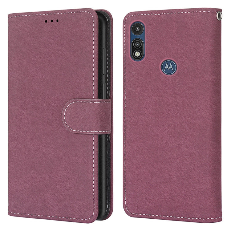 For Motorola Moto E (2020) Retro Frosted Horizontal Flip PU Leather Case with Holder & Card Slots & Wallet & Photo Frame