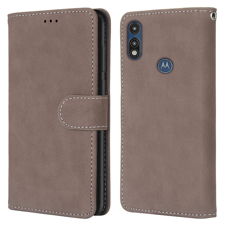 For Motorola Moto E (2020) Retro Frosted Horizontal Flip PU Leather Case with Holder & Card Slots & Wallet & Photo Frame