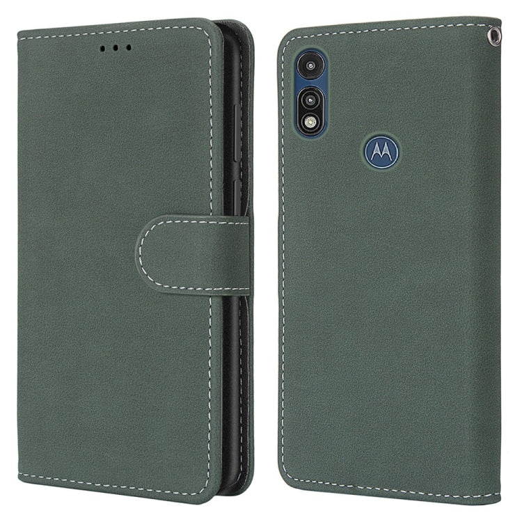 For Motorola Moto E (2020) Retro Frosted Horizontal Flip PU Leather Case with Holder & Card Slots & Wallet & Photo Frame