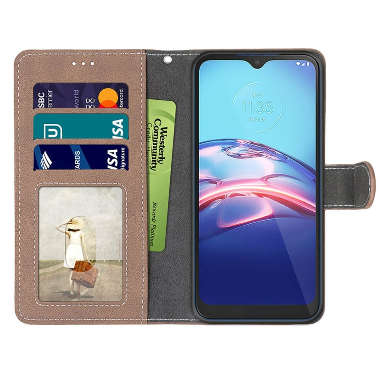 For Motorola Moto E (2020) Retro Frosted Horizontal Flip PU Leather Case with Holder & Card Slots & Wallet & Photo Frame