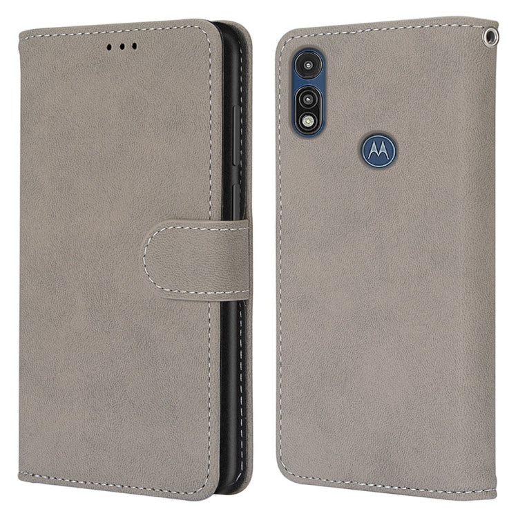 For Motorola Moto E (2020) Retro Frosted Horizontal Flip PU Leather Case with Holder & Card Slots & Wallet & Photo Frame