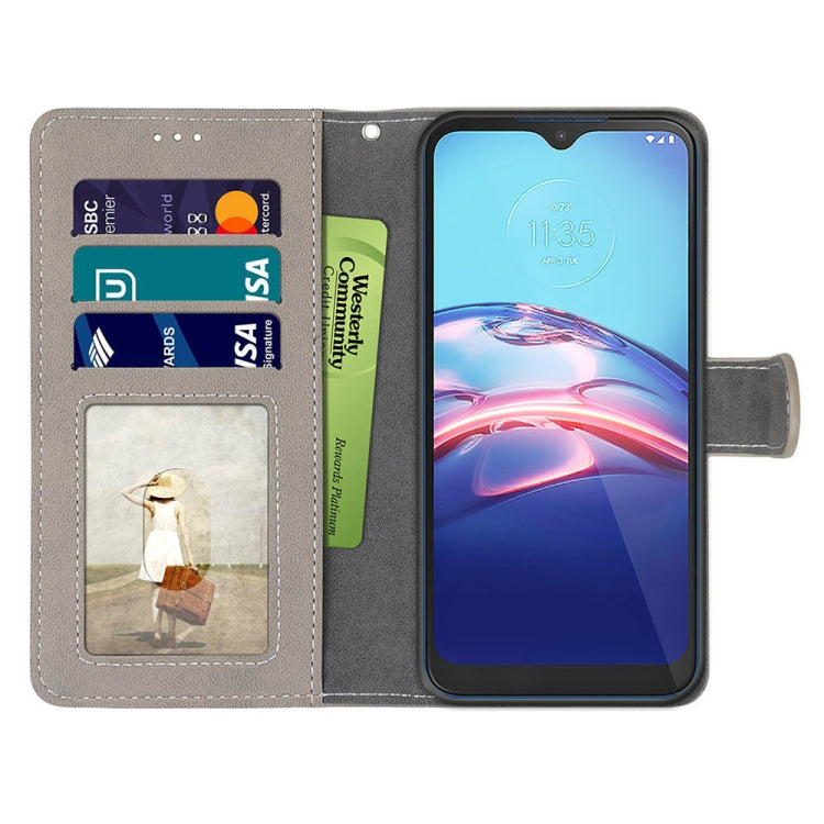 For Motorola Moto E (2020) Retro Frosted Horizontal Flip PU Leather Case with Holder & Card Slots & Wallet & Photo Frame