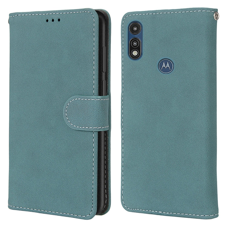 For Motorola Moto E (2020) Retro Frosted Horizontal Flip PU Leather Case with Holder & Card Slots & Wallet & Photo Frame