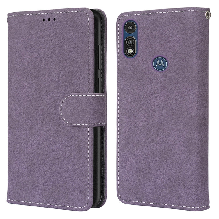 For Motorola Moto E (2020) Retro Frosted Horizontal Flip PU Leather Case with Holder & Card Slots & Wallet & Photo Frame