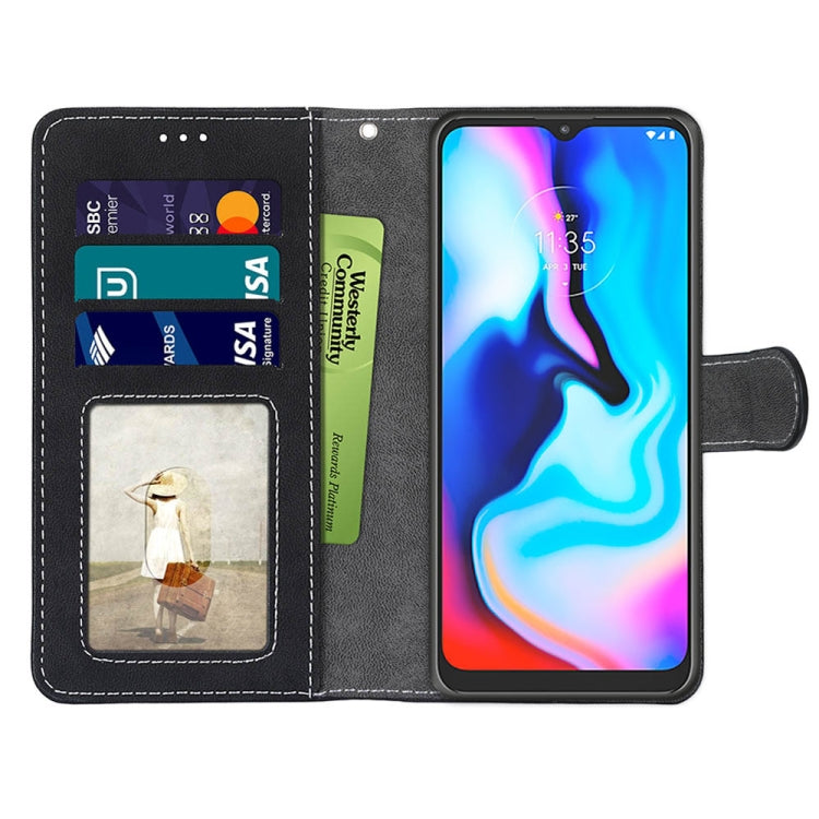 For Motorola Moto E7 Plus / G9 Play / G9 Retro Frosted Horizontal Flip PU Leather Case with Holder & Card Slots & Wallet & Photo Frame