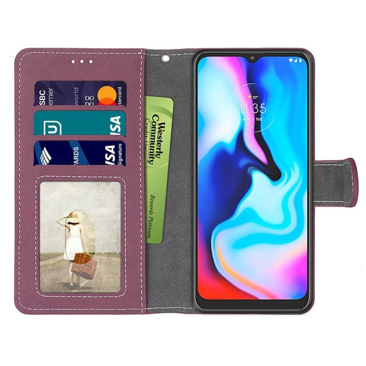 For Motorola Moto E7 Plus / G9 Play / G9 Retro Frosted Horizontal Flip PU Leather Case with Holder & Card Slots & Wallet & Photo Frame