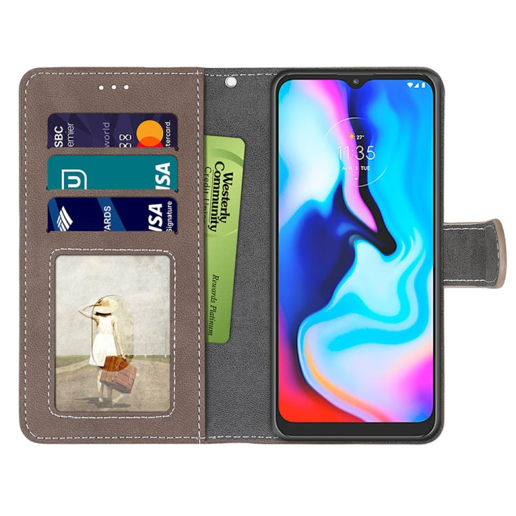 For Motorola Moto E7 Plus / G9 Play / G9 Retro Frosted Horizontal Flip PU Leather Case with Holder & Card Slots & Wallet & Photo Frame