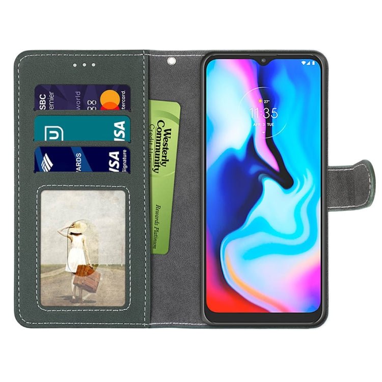 For Motorola Moto E7 Plus / G9 Play / G9 Retro Frosted Horizontal Flip PU Leather Case with Holder & Card Slots & Wallet & Photo Frame