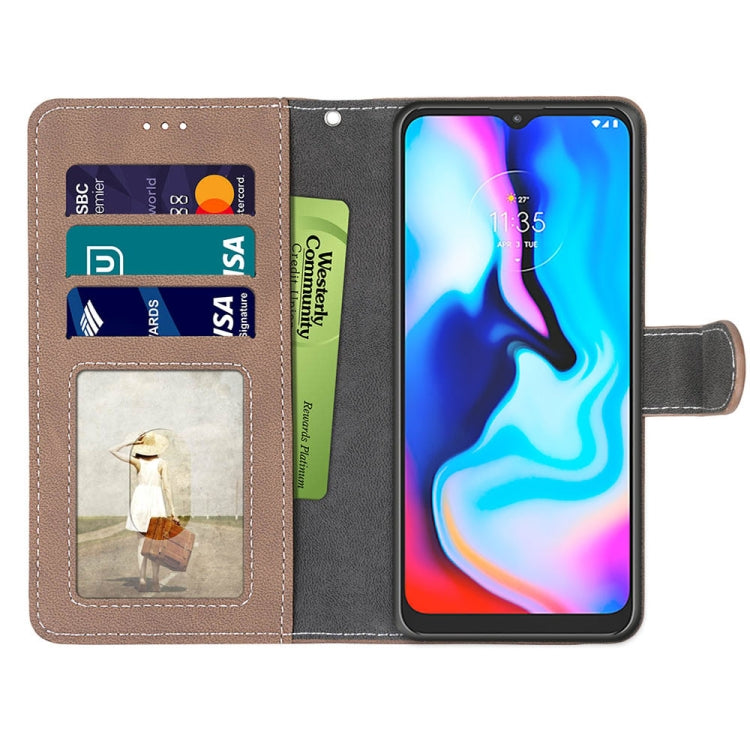 For Motorola Moto E7 Plus / G9 Play / G9 Retro Frosted Horizontal Flip PU Leather Case with Holder & Card Slots & Wallet & Photo Frame