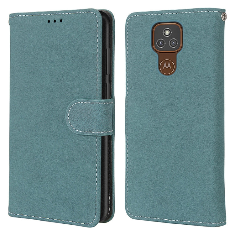 For Motorola Moto E7 Plus / G9 Play / G9 Retro Frosted Horizontal Flip PU Leather Case with Holder & Card Slots & Wallet & Photo Frame