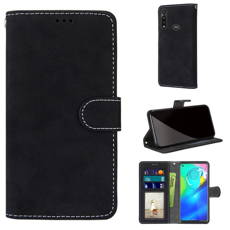 For Motorola Moto G Power(2020) Retro Frosted Horizontal Flip PU Leather Case with Holder & Card Slots & Wallet & Photo Frame