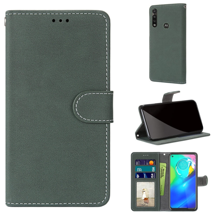 For Motorola Moto G Power(2020) Retro Frosted Horizontal Flip PU Leather Case with Holder & Card Slots & Wallet & Photo Frame