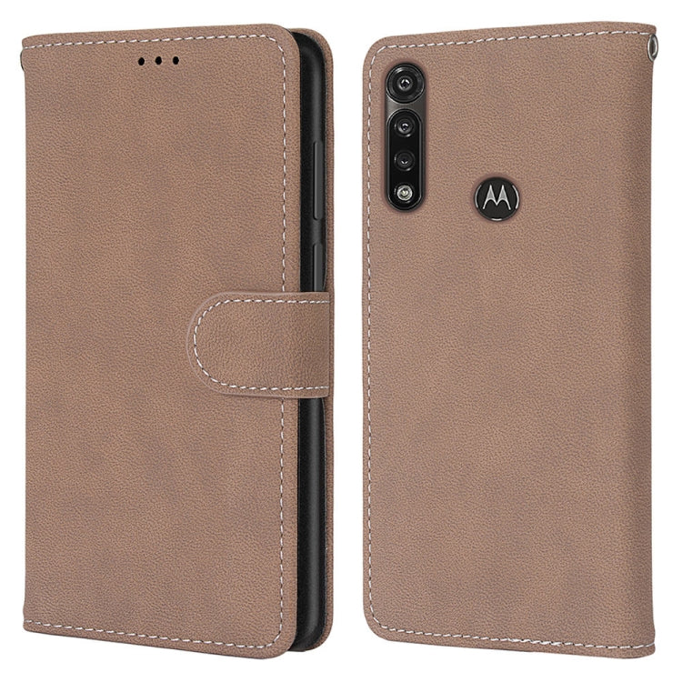 For Motorola Moto G Power(2020) Retro Frosted Horizontal Flip PU Leather Case with Holder & Card Slots & Wallet & Photo Frame