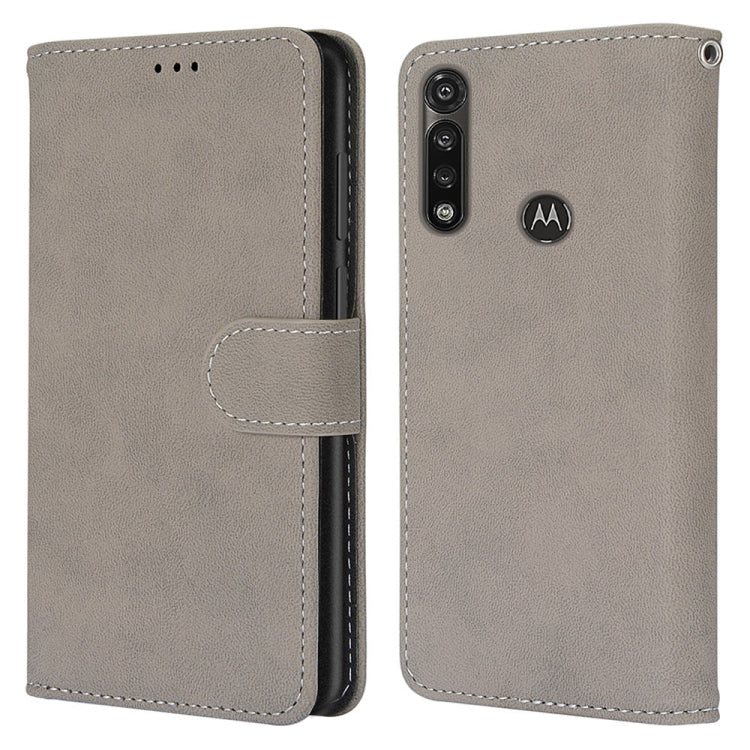 For Motorola Moto G Power(2020) Retro Frosted Horizontal Flip PU Leather Case with Holder & Card Slots & Wallet & Photo Frame