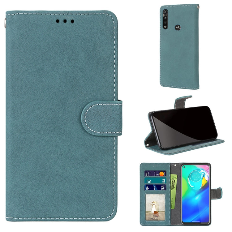 For Motorola Moto G Power(2020) Retro Frosted Horizontal Flip PU Leather Case with Holder & Card Slots & Wallet & Photo Frame