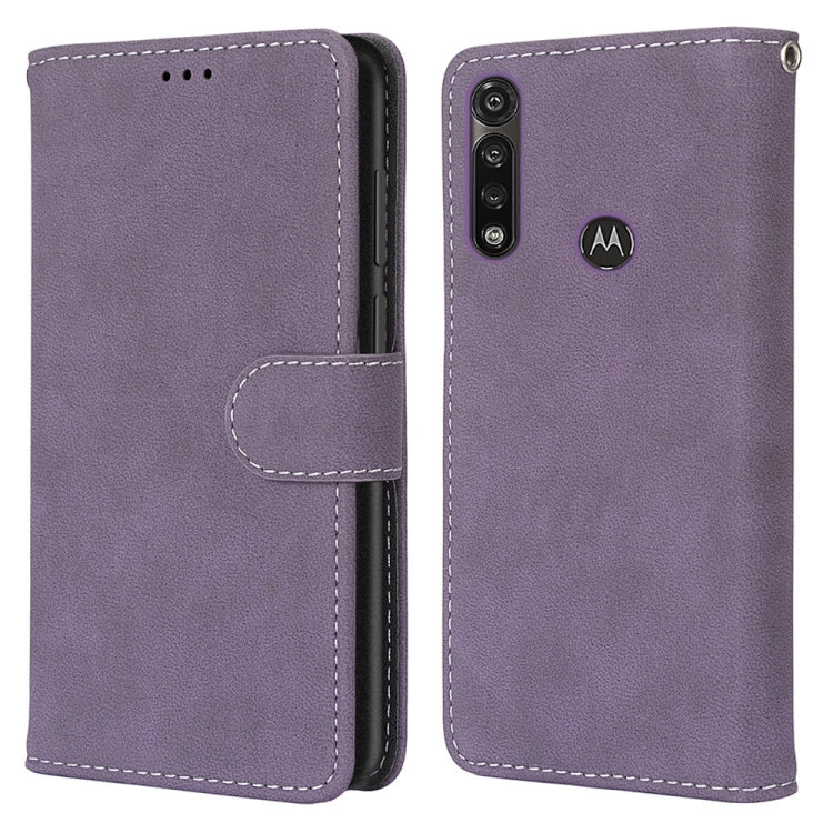 For Motorola Moto G Power(2020) Retro Frosted Horizontal Flip PU Leather Case with Holder & Card Slots & Wallet & Photo Frame