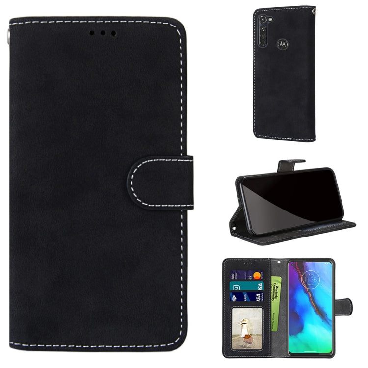 For Motorola Moto G Stylus(2020) Retro Frosted Horizontal Flip PU Leather Case with Holder & Card Slots & Wallet & Photo Frame